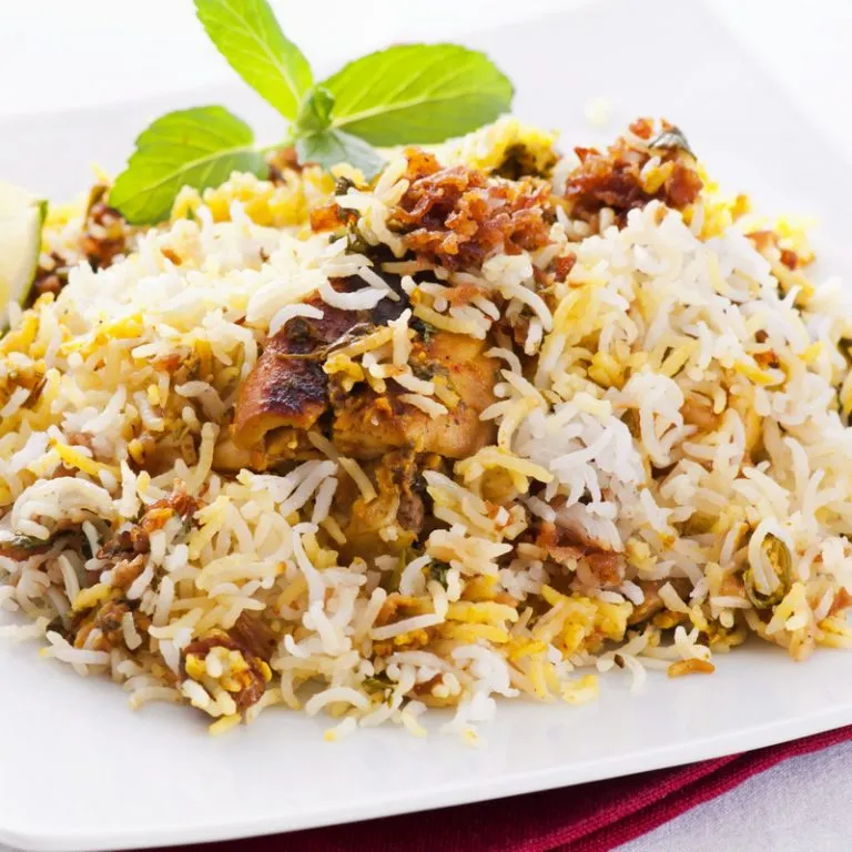 Plate of biryani rice, wholesale rice supplier Singapore